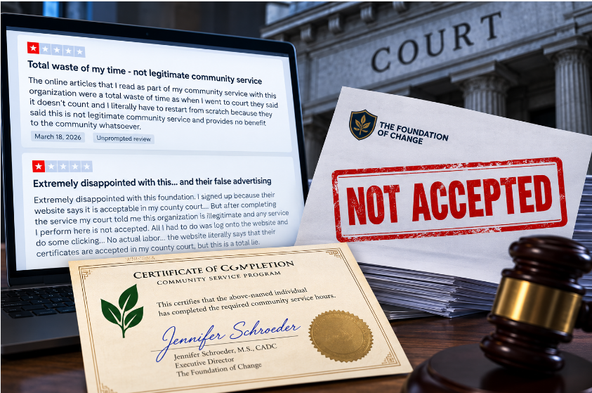 “Court-Approved” Community Service and the Courts That Reject the Certificates