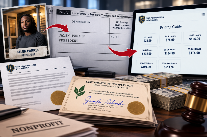 One Director, a New Nonprofit and a Business Selling Community Service Certificates