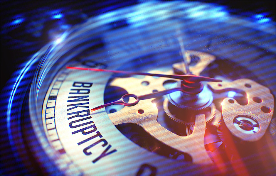 Bankruptcy – Wording on Pocket Watch. 3D. Bankruptcy Lawyer